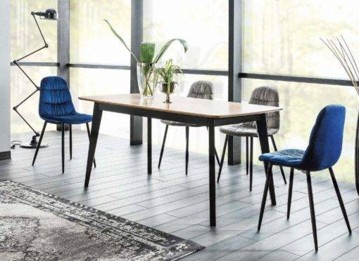 STOC 2 BUC!!!SCAUN DINING VEDIS GRI/NEGRU STIL MODERN SIGNAL