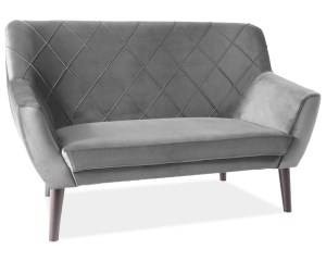 CANAPEA DIN CATIFEA KIER 2, GRI BLUVEL 14/WENGE, STIL SCANDINAV, SIGNAL