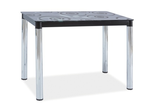 MASA DINING DAMAR II 100x60 NEGRU/CROM STIL MODERN SIGNAL