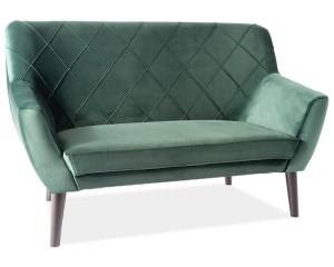 CANAPEA DIN CATIFEA KIER 2, VERDE BLUVEL 78/WENGE, STIL SCANDINAV, SIGNAL