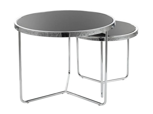 SET 2 MASUTE DE CAFEA SALVA, 45/60 CM, NEGRU/CROM, BLAT DIN STICLA SECURIZATA SI CADRU DIN METAL, STIL MODERN
