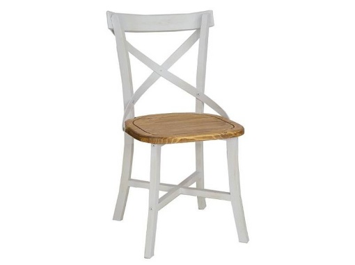 SCAUN DINING LARS, ALB ANTICHIZAT/MARO MIERE, STIL CLASIC, SIGNAL