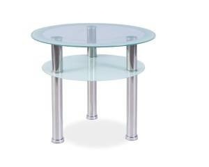 MASA DE CAFEA PURIO D, TRANSPARENT/CROM, STIL MODERN, SIGNAL