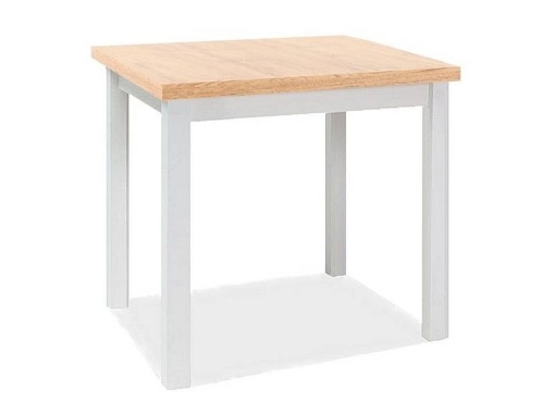 STOC! MASA ADAM, STEJAR ARTISAN/ALB MAT, 90X65, STIL SCANDINAV, SIGNAL
