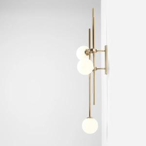 APLICA HARMONY, 3 BRATE, 114 CM, AURIE, DIN STICLA SI METAL, STIL MODERN