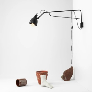 APLICA SOHO LONG, 29 CM, NEAGRA, DIN METAL, STIL MODERN - Img 5