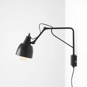 APLICA SOHO SHORT, 29 CM, NEAGRA, DIN METAL, STIL MODERN - Img 3