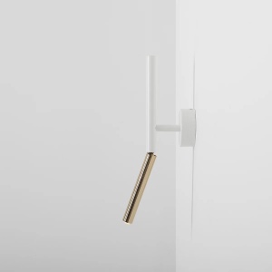 APLICA STICK, 36 CM, ALB/AURIU, DIN METAL, STIL MODERN