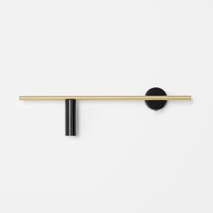 APLICA TREVO, 17 CM, NEGRU/ALAMA, DIN METAL, STIL MODERN
