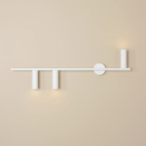 APLICA TREVO, 3 BRATE, 26 CM, ALBA, DIN METAL, STIL MODERN