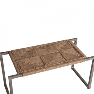 BANCHETA 28004 MARO/GRI DIN IUTA SI FIER 76 CM GRONDON STIL VINTAGE VICAL - Img 3
