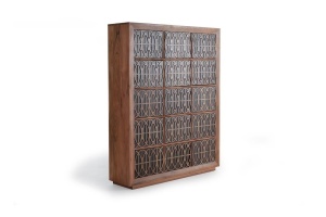 BUFET 1207, MARO/NEGRU, DIN LEMN DE ACACIA CU DETALII SCULPTATE MANUAL, STIL VINTAGE G&C - Img 3