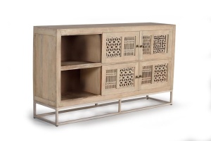 BUFET CHRIS 6174, NATURAL, DIN LEMN DE MANGO SI METAL, STIL VINTAGE G&C - Img 3