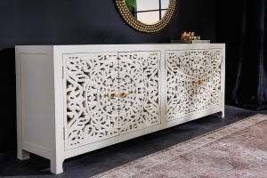 BUFET DE LIVING, MARRAKECH, 170CM, LEMN DE MANGO, ALB, ARTIM GROUP SELECTION