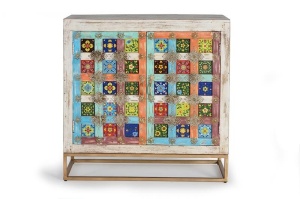 BUFET OLIVIA 95CM, DIN LEMN DE MANGO/METAL, STIL VINTAGE GINER Y COLOMER - Img 3