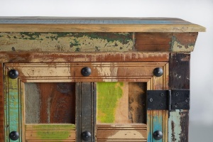 BUFET THEO 6936,MARO/MULTICOLOR, DIN LEMN RECICLAT, STIL VINTAGE G&C - Img 2
