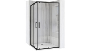 CABINA DE DUS REA CITY, CULISANTA, 80x100CM, NEGRU, DIN STICLA, CALITATE SUPERIOARA