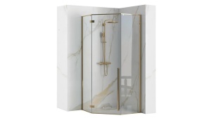 CABINA DE DUS REA DIAMOND, 90x90CM, AURIU, DIN STICLA, CALITATE SUPERIOARA