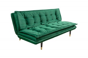 CANAPEA EXTENSIBILA 184CM, MAGNIFIQUE COD 40029, DIN METAL SI CATIFEA, DESIGN RETRO - Img 7