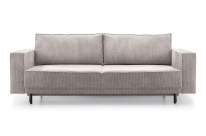 CANAPEA EXTENSIBILA ADELE BEJ GRUPA I, CONFECTIONATA DIN METAL, SPUMA POLIURETANICA SI TEXTIL, STIL MODERN