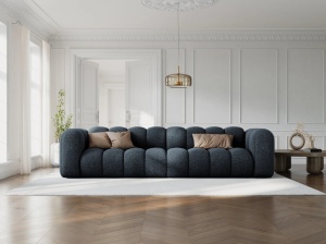 CANAPEA LUPIN, 4 LOCURI, 288 CM, ALBASTRU ROYAL 86, TAPITERIE CHENILLE, DESIGN DEOSEBIT