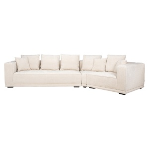 CANAPEA LUSSO CU 4 LOCURI, BEJ CHENILLE, NIAGARA 902, S5149, CONFECTIONAT DIN LEMN DE PIN, SPUMA SI 100% POLIESTER, RICHMOND INTERIOR - Img 3