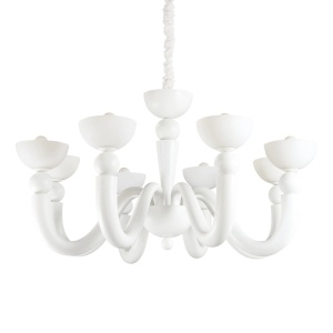 CANDELABRU BON BON SP8, ALB, DIN METAL, STIL MODERN