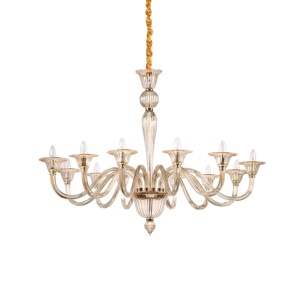 CANDELABRU BRIGITTA SP12, AMBER, DIN STICLA, STIL MODERN