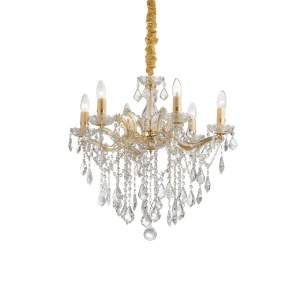 CANDELABRU FLORIAN SP6, AURIU, DIN STICLA, STIL CLASIC
