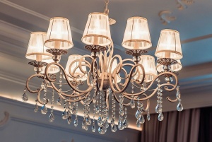 CANDELABRU GRACE ARM247-10-G , DIN METAL, STICLA SI ORGANZA, STIL MODERN, MAYTONI