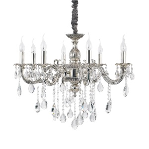 CANDELABRU IMPERO SP8, ARGINTIU, DIN METAL, STIL CLASIC