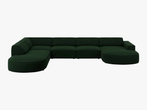 COLTAR JODIE, STANGA, 7 LOCURI, 364 CM, DIVERSE CULORI SI MATERIALE, DESIGN DEOSEBIT - Img 6