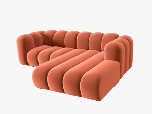 COLTAR MODULAR LUPIN, DREAPTA, 3 LOCURI, 228 CM, CORAL 12, TAPITERIE DIN CATIFEA, DESIGN DEOSEBIT - Img 3