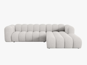 COLTAR MODULAR LUPIN, DREAPTA, 4 LOCURI, 288 CM, GRI DESCHIS 06, TAPITERIE CHENILLE, DESIGN DEOSEBIT - Img 2