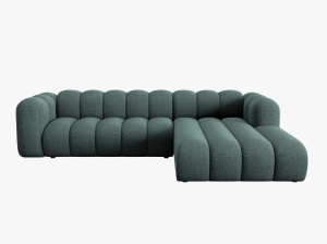 COLTAR MODULAR LUPIN, DREAPTA, 4 LOCURI, 288 CM, VERDE PETROL 78, TAPITERIE CHENILLE, DESIGN DEOSEBIT - Img 2