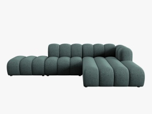 COLTAR MODULAR LUPIN, DREAPTA, 5 LOCURI, 294 CM, VERDE PETROL 78, TAPITERIE CHENILLE, DESIGN DEOSEBIT - Img 2