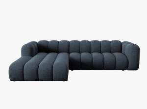 COLTAR MODULAR LUPIN, STANGA, 4 LOCURI, 288 CM, ALBASTRU ROYAL 86, TAPITERIE CHENILLE, DESIGN DEOSEBIT - Img 2