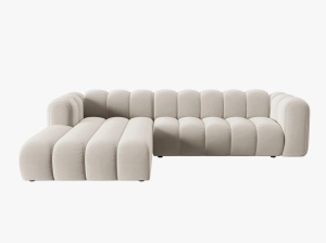 COLTAR MODULAR LUPIN, STANGA, 4 LOCURI, 288 CM, BEJ 1, TAPITERIE DIN CATIFEA, DESIGN DEOSEBIT