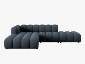COLTAR MODULAR LUPIN, STANGA, 5 LOCURI, 294 CM, ALBASTRU ROYAL 86, TAPITERIE CHENILLE, DESIGN DEOSEBIT - Img 2