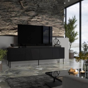 COMODA TV, CAMA-ABI-RTV 200CM, DIVERSE NUANTE , DIN PLACI LAMINATE SI MDF, DESIGN MODERN - Img 3