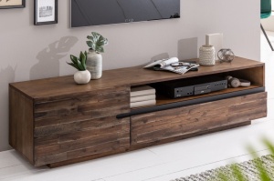 COMODA TV, STIL INDUSTRIAL, WOTAN II 170CM, DIN LEMN MASIV, MDF SI FURNIR, COD 40992