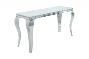 CONSOLA DIN STICLA SI OTEL BAROCK 37905, STIL MODERN - Img 5