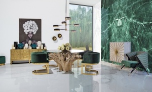 DULAP PREM REF. 25355, DIN METAL, MDF SI LEMN MASIV DE MANGO, ALB/AURIU, STIL CLASIC, VIC