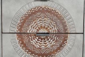 DULAPIOR JOLY 105CM, LEMN MASIV DE MANGO SI METAL, STIL VINTAGE G&C - Img 8
