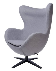 FOTOLIU CONFORTABIL EGG SZEROKI, GRI 18/NEGRU, DIN CASMIR SI METAL, STIL MODERN B2