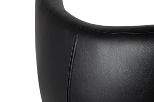 FOTOLIU CONFORTABIL EGG SZEROKI, NEGRU/CROM, DIN PIELE ECOLOGICA SI METAL, STIL MODERN - Img 7
