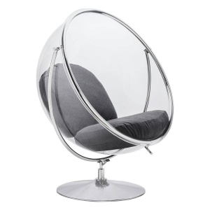 FOTOLIU EXCLUSIVIST BUBBLE STAND 2, GRI INCHIS/TRANSPARENT/CROM, DIN ACRIL SI CASMIR, STIL MODERN