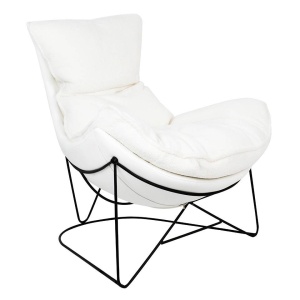 FOTOLIU OTILIA STAND TEDDY, ALB/NEGRU, TAPITERIE DIN TEXTIL PLUSAT SI PIELE ECOLOGICA, STIL MODERN, B2