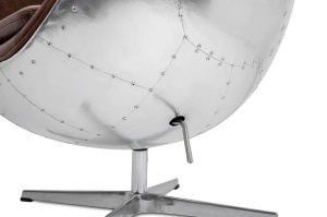 FOTOLIU PIVOTANT EGG AVIATOR, MARO/CROM, DIN PIELE ECOLOGICA SI METAL, STIL MODERN - Img 4