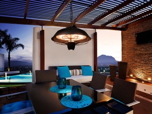INCALZITOR ELECTRIC DE EXTERIOR HEAT VINTAGE, CU TELECOMANDA SI LED, 80/90 CM, DIN METAL SI PLASTIC, STIL MODERN - Img 4